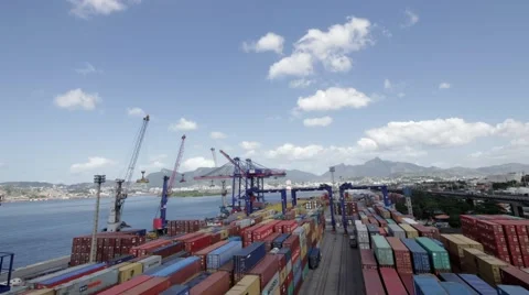 Motion Time Lapse  of port in Rio de Janeiro Stock Footage 50428361