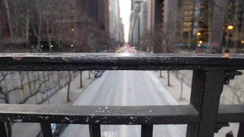 Motion Time-lapse of traffic on 42nd street in Midtown Manhattan Stock Footage 109427097