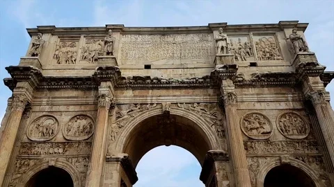 Motion Timelapse The Arch Of Constantine, Rome Stock Footage 82759531