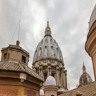 Motion Timelapse (Hyperlapse) Of Saint Peter's Dome Basilica Stock Footage