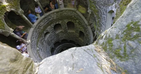Motion timelapse at The Initiation Wells (Inverted Tower) In Quinta Da Regale Stock-Footage 186703314