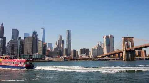 New York City Skyline, Modern One World  | Stock Video | Pond5