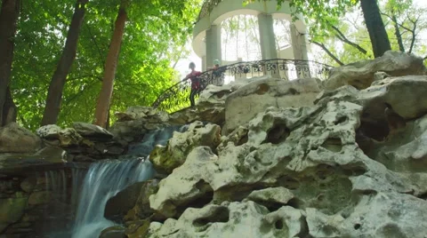 Motion timelapse in the park Video stock 58321736