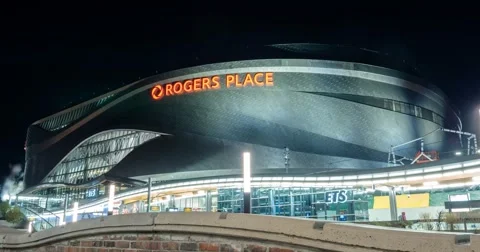 Motion Timelapse of Rogers Place in Edmonton Alberta. Stock Footage 68759563