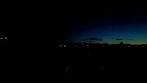 Motion timelapse of a speedy night drive in a highway road Stock Footage 282603781