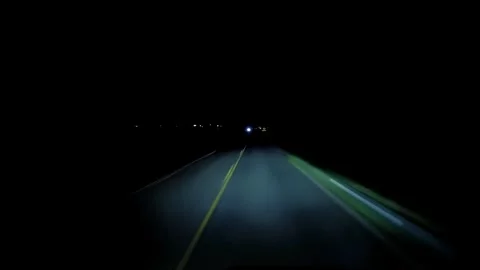 Motion timelapse of a speedy night drive in a highway road Stock Footage 282603863