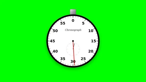 Motion Timer Countdown Video Sequence with Stopwatch Showing Time Elapsing .. Stock Footage 342758232
