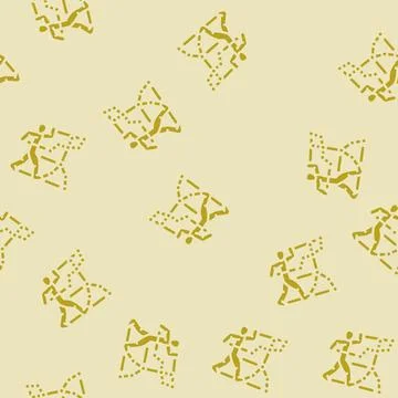 Motion tracking augmented reality glyph vector seamless pattern Stock Illustration