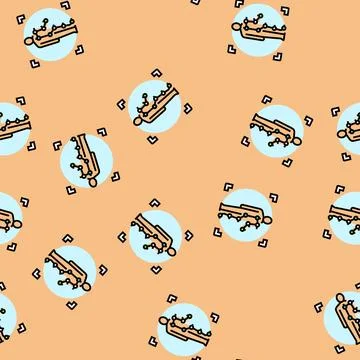 Motion tracking augmented reality vector seamless pattern Stock Illustration