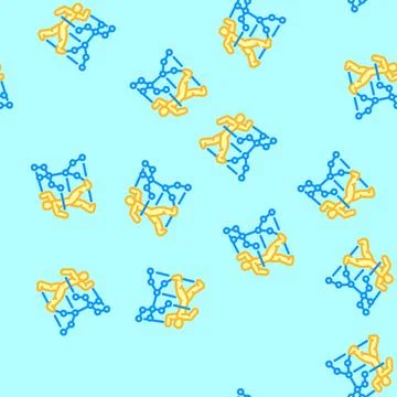 Motion tracking augmented reality vector seamless pattern イラスト素材