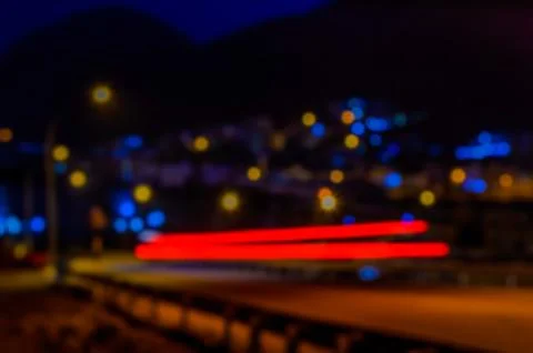 Motion Trail &amp; Light Bokeh Stock Photos