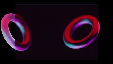 Motion of translucent geometrical shapes through 3d lens Stock Footage 166520883