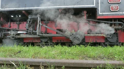 Motion Transmission Frame Steam Train Stock Footage 63151203