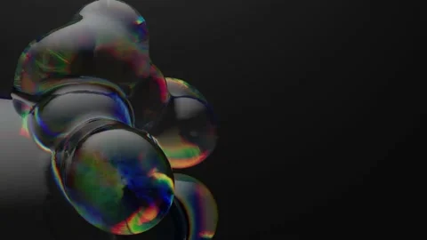 Motion transparent  glass sphere. Liquid organic deformation effect. Abstrac Stock Footage 234207205