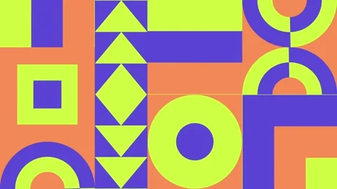 Motion trendy graphic. Geometric dynamic banner. Seamless looping. Stock Footage 157871100