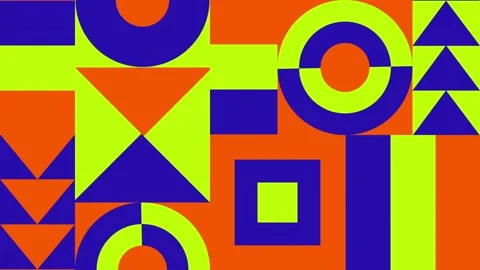 Motion trendy graphic. Geometric dynamic banner. Seamless looping. Stock Footage 157871135
