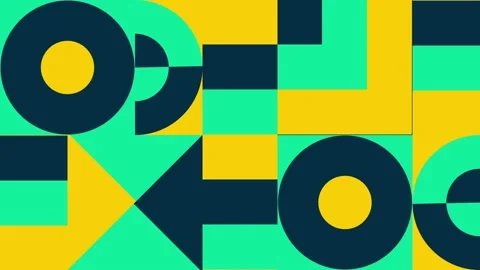 Motion trendy graphic. Geometric dynamic banner. Seamless looping. Stock Footage 158021509