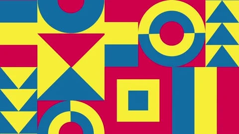 Motion trendy graphic. Geometric dynamic banner. Seamless looping. Stock Footage 158113868