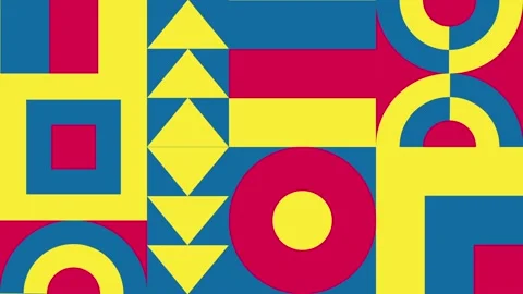 Motion trendy graphic. Geometric dynamic banner. Seamless looping. Stock Footage 158113869