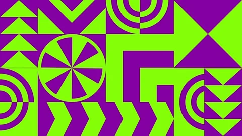 Motion trendy graphic. Geometric dynamic banner. Seamless looping. Stock Footage 158488661