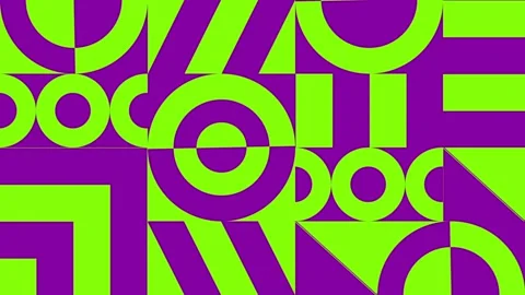 Motion trendy graphic. Geometric dynamic banner. Seamless looping. Stock Footage 158767701