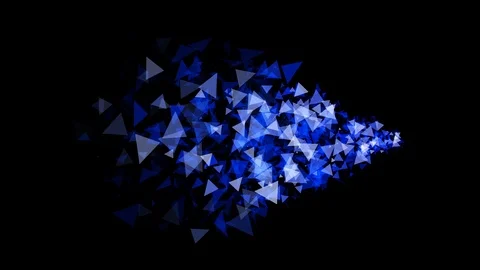 Motion triangles abstract background. Dynamic geometric style text template Stock Footage 107965224