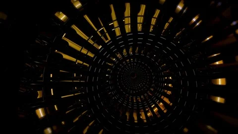 Motion Tunel Background black and yellow Stock Footage 80356073