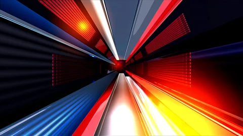 Motion on tunnel with green screen at the end of Stock Footage 39569507