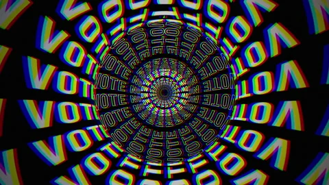 Motion typography of vote now pattern texture effect in black background Video stock 171261380