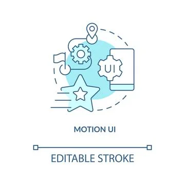 Motion UI turquoise concept icon イラスト素材