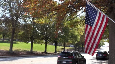 Motion of US American Flag. Memorial Day, Veterans Day, 4th of July, Patrio.. Stock Footage 291318360