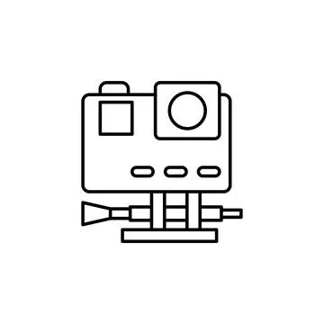 Motion video camera icon. Element of video products outline icon for mobile Stock Illustration