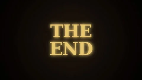 Motion video of the end text glowing with cinematic effect for conclusion s.. 스톡 동영상 342541034