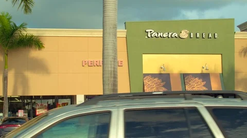 Motion video footage of Panera Bread company Miami FL Stock Footage 96184593