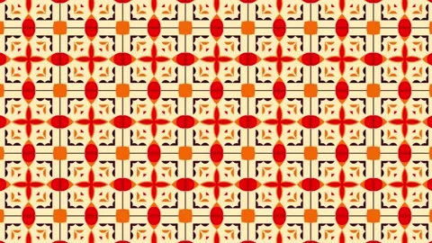 Motion video of square red white and yellow pattern video.2D Abstract Stock Footage 201239896