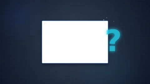 Motion Video of a White Question Mark on a Blue Background for Creative and.. Видео 342532442