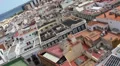 Motion view with roofs of Las Palmas HD Footage