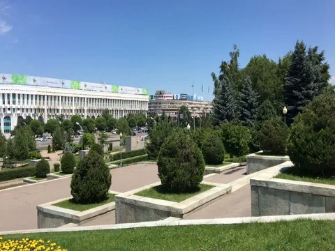 Motion view of the square Stock Footage 76346796