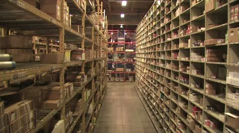 In Motion View of Warehouse Inventory 3 스톡 동영상 19331420