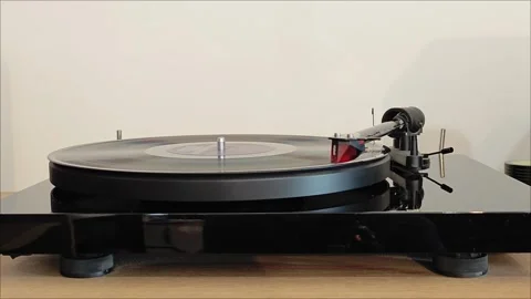 The Motion of Vinyl: Record Player in Action Stock Footage 306013738