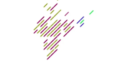 Motion Visualization of Diagonal Elements Creating India Map Shape Stock Footage 325788694