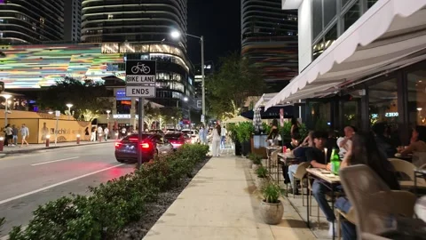 Motion walking tour Brickell Miami 2026 Stock Footage 344976716
