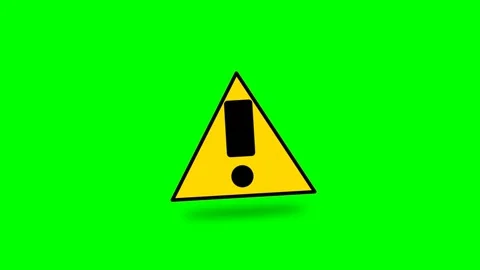 Motion Warning Sign Alert in Bright Green Environment for Safety and Caution. 库存影片 342664857