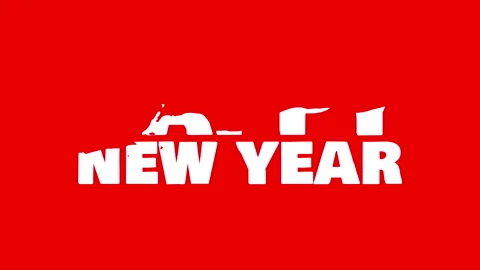 Motion of water surface rising transform to Happy New Year. Stock Footage 339163780