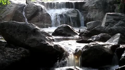 Motion of waterfall 库存影片 10731927