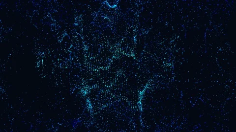 Motion Waving Dots or Digital Data Flow. Stock Footage 108273964