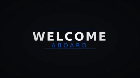 Motion Welcome Aboard Sign Video Sequence for Travel and Hospitality Welcome. Stock-Footage 342556686