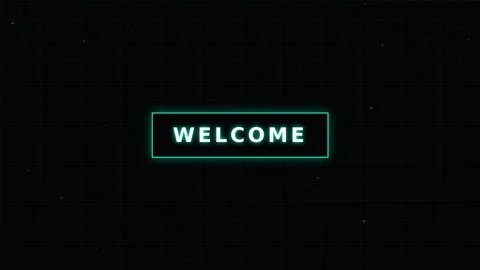 Motion Welcome Sign Neon Light Video for Greeting and Entrance Decor. 库存影片 342769257