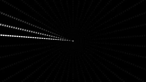 Motion of white dots creating a tunnel effect with black Stock Footage 339329063