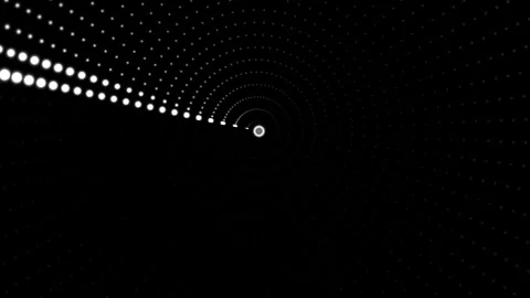Motion of white dots forming patterns in a black background Stock Footage 339519636